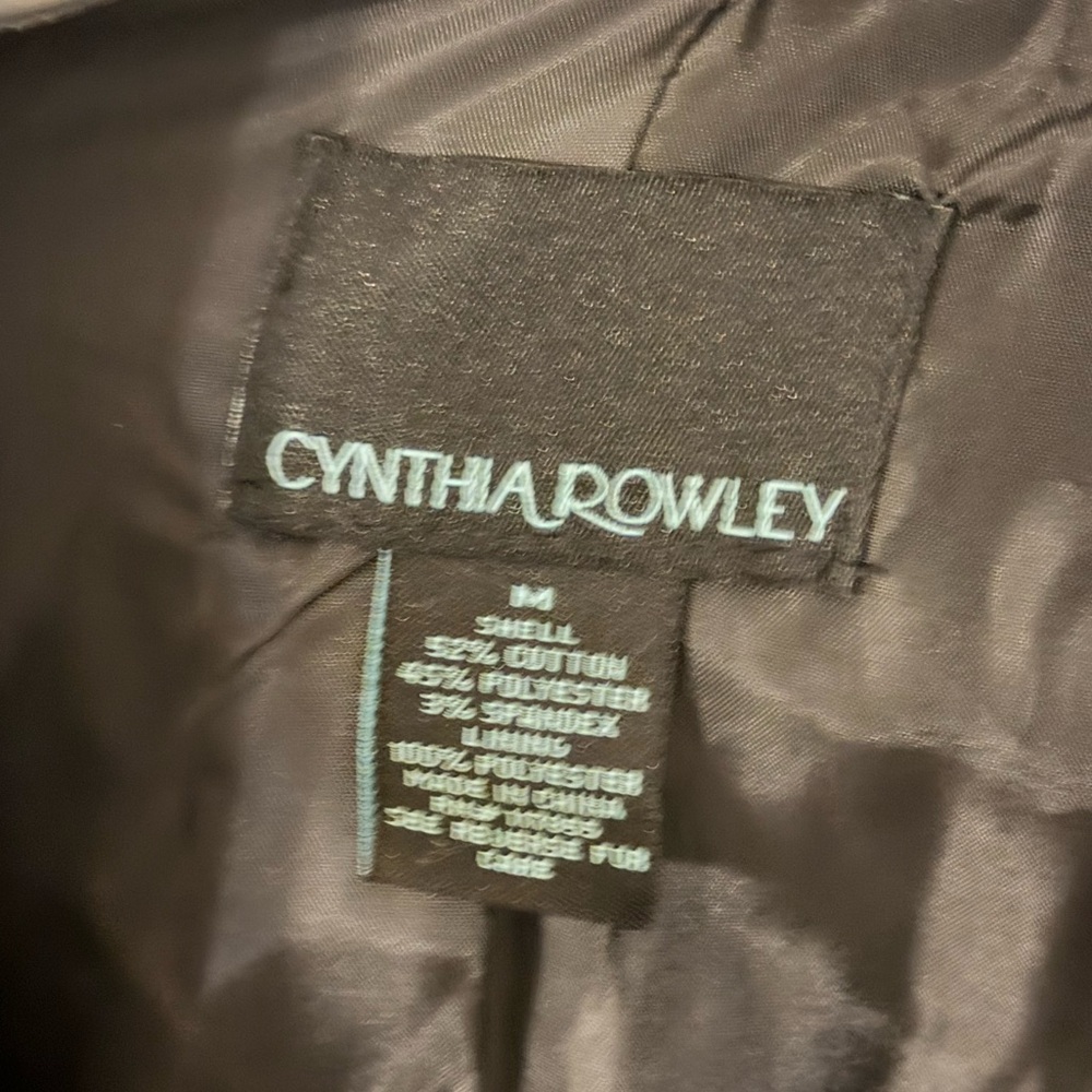 Cynthia Rowley belted Jacket- size medium - Picture 5 of 9